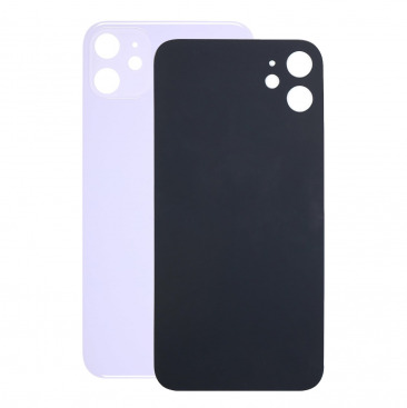 Задняя крышка для iPhone 11 (фиолетовый) (c увеличенным вырезом под камеру) (с лого)