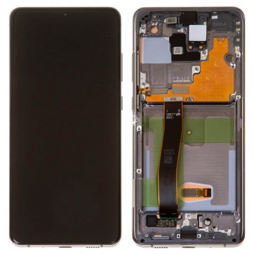 Дисплей для Samsung SM-G988F Galaxy S20 Ultra тачскрин в рамке серый OEM
