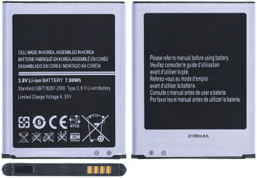 Аккумулятор для Samsung Galaxy S3, Grand (GT-i9300, GT-I9080) (EB-L1G6LLU) 2100mAh OEM
