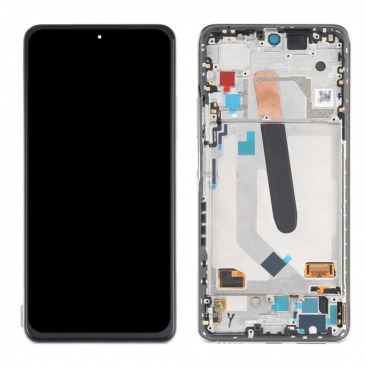 Дисплей для Xiaomi Mi 11 в рамке тачскрин серебрянный OEM