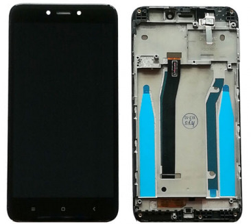 Дисплей для Xiaomi Redmi 4X в рамке тачскрин черный OEM