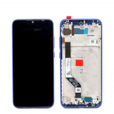 Дисплей для Xiaomi Redmi Note 7 Note 7S в рамке тачскрин синий OEM