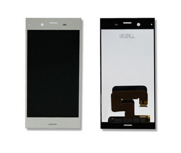 Дисплей для Sony Xperia XZ1 Dual тачскрин серебрянный OEM