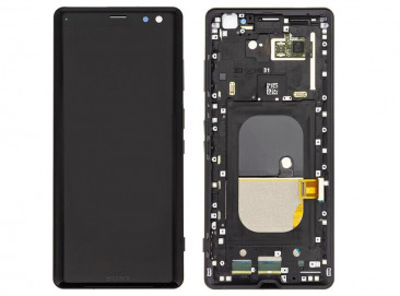 Дисплей для Sony Xperia Z Ultra C6833 тачскрин в рамке черный OEM
