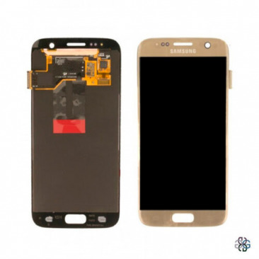 Дисплей для Samsung SM-G930F Galaxy S7 тачскрин золотой OEM LCD