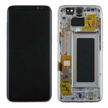 Дисплей для Samsung SM-G950F Galaxy S8 тачскрин в рамке серебряный OEM