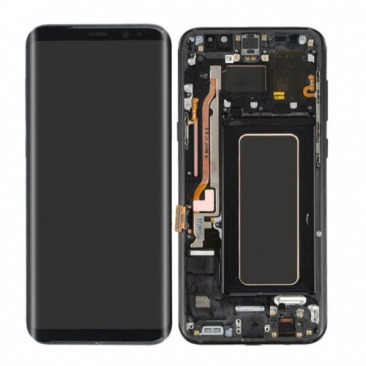 Дисплей для Samsung SM-G950F Galaxy S8 тачскрин в рамке черный OEM