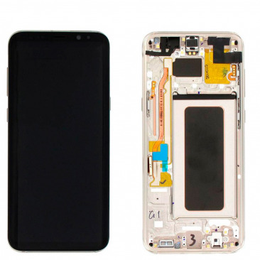 Дисплей для Samsung SM-G955F Galaxy S8 Plus тачскрин с рамкой золотой OEM