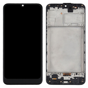 Дисплей для Samsung SM-M315F Galaxy M31 тачскрин в рамке черный OEM