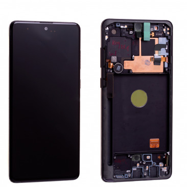 Дисплей для Samsung SM-N770F Galaxy Note 10 Lite тачскрин в рамке черный OEM