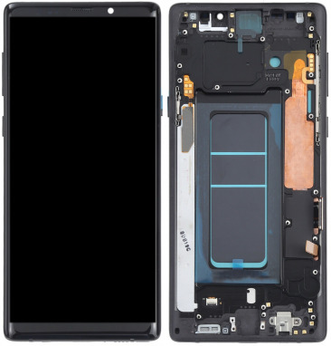 Дисплей для Samsung SM-N960F Galaxy Note 9 в рамке (черный) (оригинал LCD)