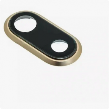 Стекло камеры для iPhone 8 Plus (с рамкой) золотое OEM