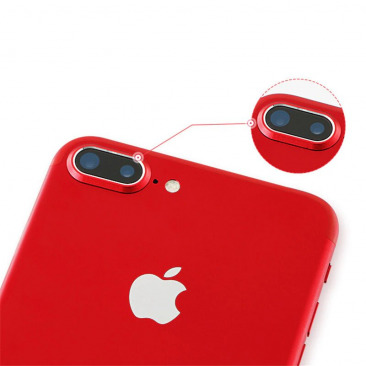 Ободок под камеру для iPhone 8 Plus красный OEM