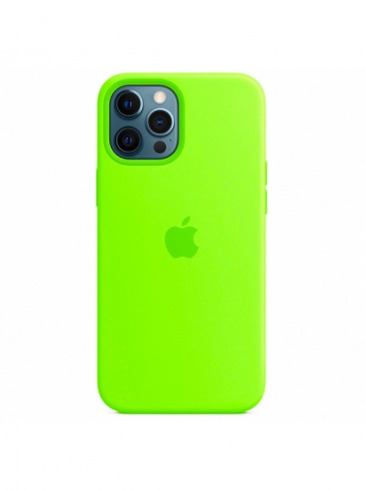 Чехол для iPhone 12 / 12 Pro Silicone Case (неоново-зеленый)