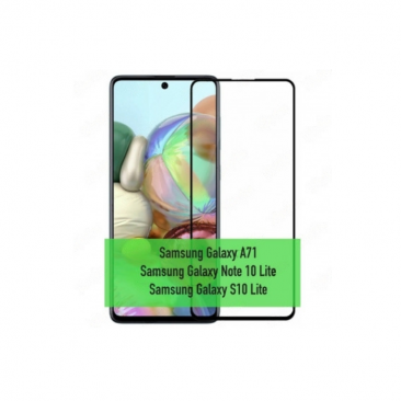 Защитное стекло 20D для Samsung  Galaxy A71 SM-A715F, A72, A73, 5G,M51, Note 10 lite
