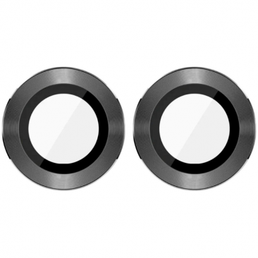 Защитное стекло камеры для iPhone 11  12 и 12 Mini металлик черный