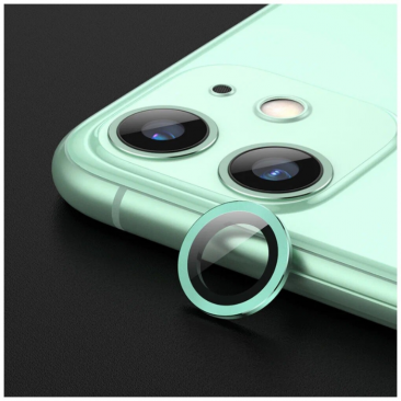 Защитное стекло камеры для iPhone 11  12 и 12 Mini металлик зелёный