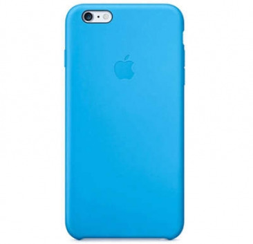 Чехол Apple iPhone 6 Plus / 6S Plus Liquid Silicone Case (закрытый низ) (голубой)