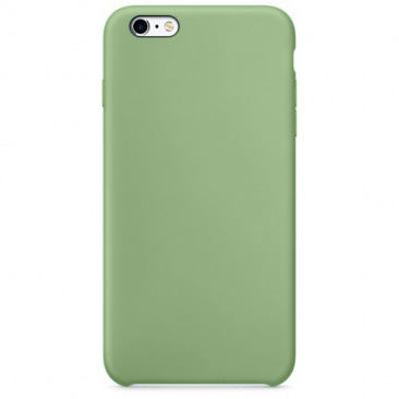 Чехол Apple iPhone 6 Plus / 6S Plus Liquid Silicone Case (закрытый низ) (фисташковый)