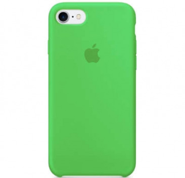 Чехол Apple iPhone 7 / 8 / SE 2020 Liquid Silicone Case (закрытый низ) (зеленый)
