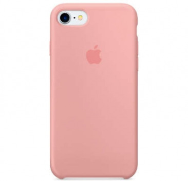 Чехол Apple iPhone 7 / 8 / SE 2020 Liquid Silicone Case (закрытый низ) (нежно-розовый)