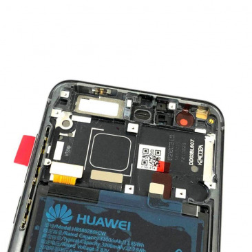 Дисплей для Huawei Honor 9, 9 Premium, STF-L09 тачскрин с рамкой и АКБ черный OEM