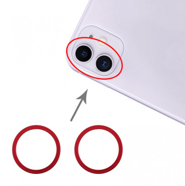 Ободок под камеру для iPhone 11 (2 шт) красный OEM