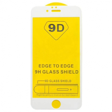 Защитное стекло 9D для iPhone 7 Plus и 8 Plus FULL белый