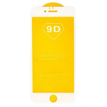 Защитное стекло 9D для iPhone 6 Plus и 6s Plus FULL белый