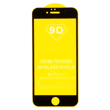 Защитное стекло 9D для iPhone 6 и 6s FULL черный