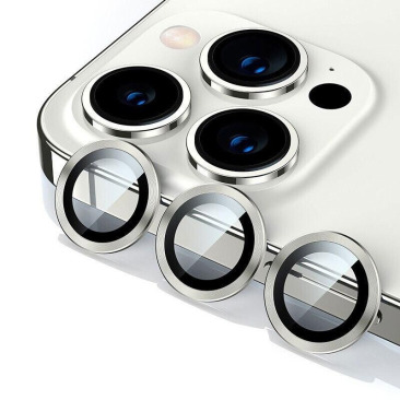 Защитное стекло камеры iPhone 14 Pro / 14 Pro Max серебрянный