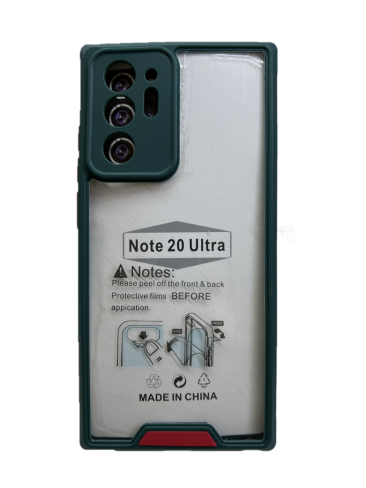 Чехол на Samsung SM-N985F Galaxy Note 20 Ultra противоударный с усиленными углами и защитой камеры (зеленый)