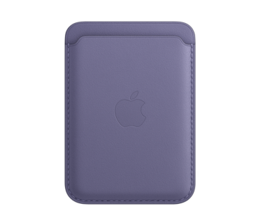 Кардхолдер для Apple iPhone 12 /12 Mini /12 Pro/12 Pro Max Leather Wallet MagSafe (сиреневый)