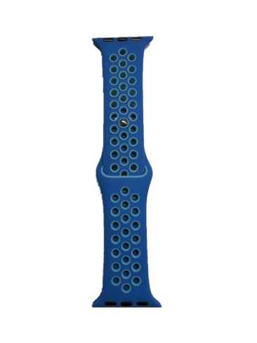 Ремешок силиконовый спорт для Apple  Watch Series 38mm/40mm/41mm голубой N22