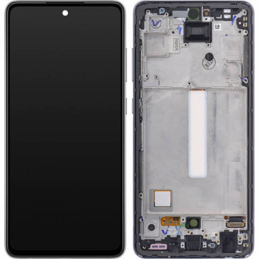 Дисплей для Samsung Galaxy A52 в рамке и тачскрин лаванда оригинал б/у