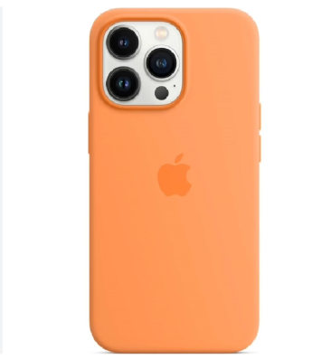 Чехол для iPhone 14 Pro Max акварельные MagSafe Silicone Case оранжевый
