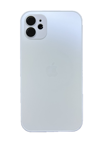 Чехол стеклянный для iPhone 11 с защитой камеры (MagSafe) белый