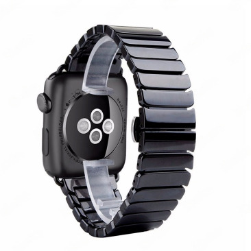 Ремешок для Apple Watch Series 38mm/40mm/41mm "Керамика" литой (Черный)