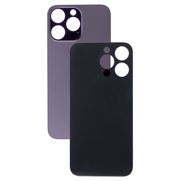 Задняя крышка для iPhone 14 Pro Max фиолетовый (c увеличенным вырезом под камеру) (с лого)