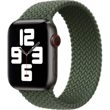 Ремешок монобраслет елочка для Apple Watch Series "M" 42mm/44mm/45mm/49mm (зеленый)