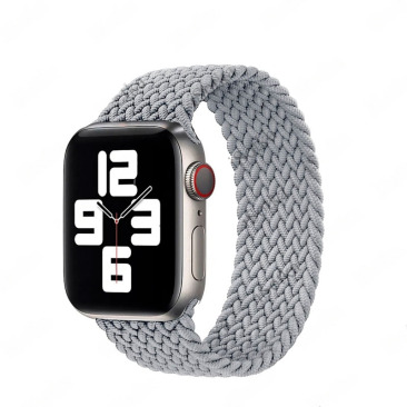 Ремешок монобраслет елочка для Apple Watch Series "M" 38mm/40mm/41mm (серый)