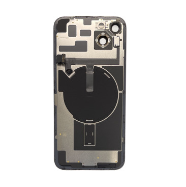 Задняя крышка в сборе со шлейфом вспышки, индукционной зарядкой и окошками камеры iPhone 14 Plus белый