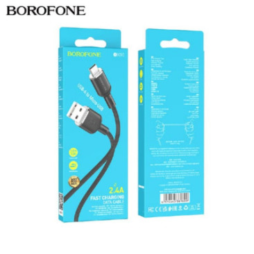 Кабель BOROFONE BX90 Micro USB 2.4A 1m (черный)