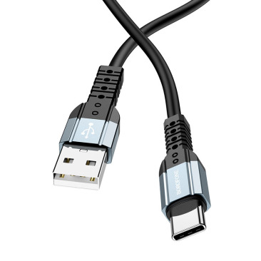Кабель BOROFONE BX64 Type-C USB Silicone 3.0A 1м (черный)