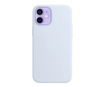 Чехол Apple iPhone 12 / 12 Pro MagSafe Silicone Case (закрытый низ) (небесно-голубой)