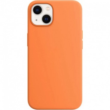 Чехол Apple iPhone 13 mini MagSafe Silicone Case (закрытый низ) (солнечно-персиковый)