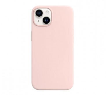 Чехол Apple iPhone 14 MagSafe Silicone Case (закрытый низ) нежно розовый