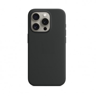 Чехол Apple iPhone 15 Pro MagSafe Silicone Case (закрытый низ) (черный)