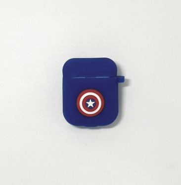 Чехол MARVEL для AirPods 1/2 серия силикон Капитан Америка