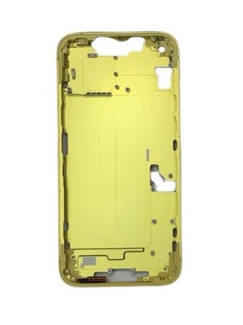 Средняя рамка (корпус) iPhone 14 (желтый) OEM